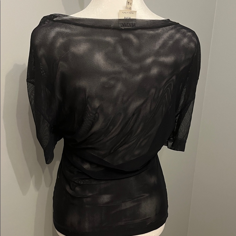 Vintage Moschino Black Sheer Blouse - Picture 3 of 8